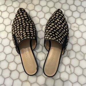 JENNI KAYNE Ponyhair Animal Print Mules